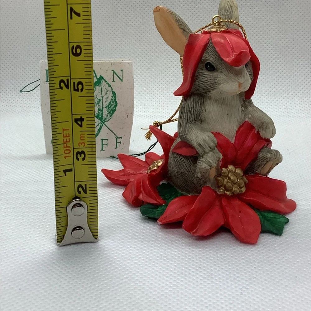 Vintage Charming Tails Ornament Dean Griff Christmas Flower Bunny Rabbit Hanging